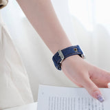 【デニムレザーバンド】アップルウォッチバンド デニム&レザーベルト Apple Watch