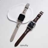 【チェーンカザリレザーバンド】アップルウォッチバンド  レザーベルト Apple Watch