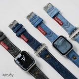 【デニムレザーバンド】アップルウォッチバンド デニム&レザーベルト Apple Watch