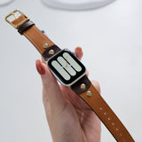 【ツートンレザーバンド】アップルウォッチバンド  レザーベルト Apple Watch