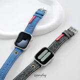 【デニムレザーバンド】アップルウォッチバンド デニム&レザーベルト Apple Watch