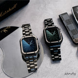 【ステンレス一体式バンド】ステンレスケース+ステンレスベルト一体式  Apple Watch