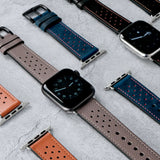 【パンチホールレザーバンド】アップルウォッチバンド 本革デザインベルト  Apple Watch