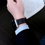【パンチホールレザーバンド】アップルウォッチバンド 本革デザインベルト  Apple Watch