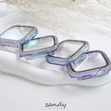 【オーロラカラー☆ストーン付きカバー】アップルウォッチカバー  フル全面保護ケース  ストーン付き オーロラ限定色