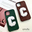 【iPhone13シリーズ】iPhone13 ケース カバー アルファベット刺繍