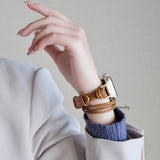 【ダブルループバンド】アップルウォッチバンド レザーベルト 二重巻デザイン  Apple Watch