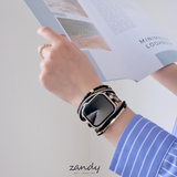 新色追加!【レザーブレスレットバンド】アップルウォッチバンド 革ブレスレットベルト ハンドメイド  Apple Watch