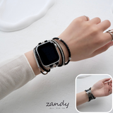 新色追加!【レザーブレスレットバンド】アップルウォッチバンド 革ブレスレットベルト ハンドメイド  Apple Watch