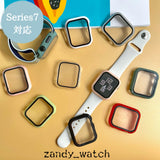 【ハードマットケース】アップルウォッチケース カバー  ハードマットタイプ  全面保護  ガラスフィルム一体式  Apple Watch