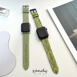 【グリーン系バンド】アップルウォッチバンド  レザー ベルト  可愛いグリーン系 Apple Watch