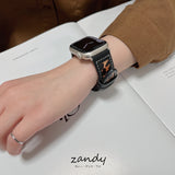 【柄レザーバンド】アップルウォッチバンド 本革 キャンバスorレザー ベルト   Apple Watch