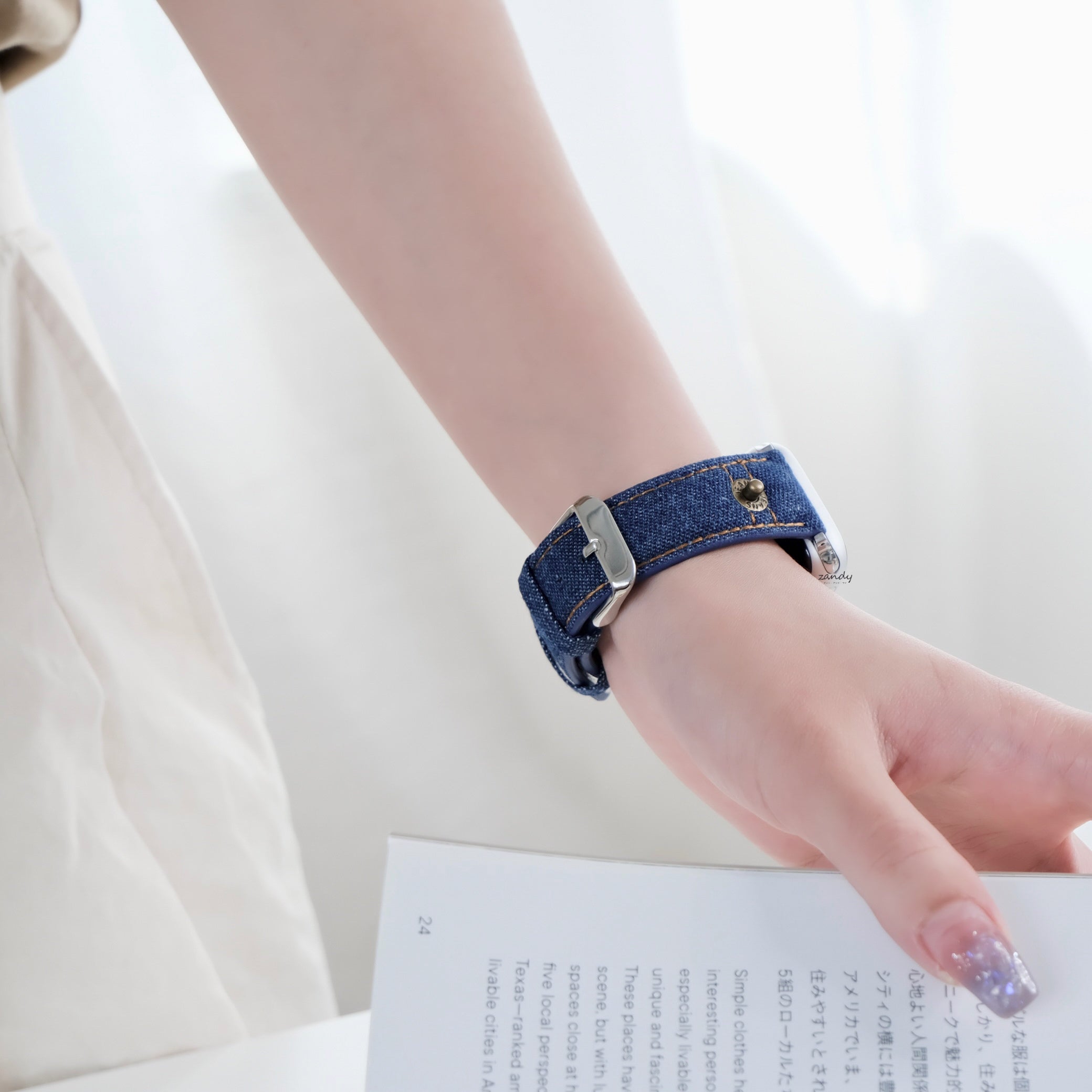 【デニムレザーバンド】アップルウォッチバンド デニム&レザーベルト Apple Watch