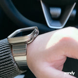《EDGE+》【SET】B065/C006  Apple Watch エフォートレスブレスバンドSV＋メタルダブルフレームケースTG