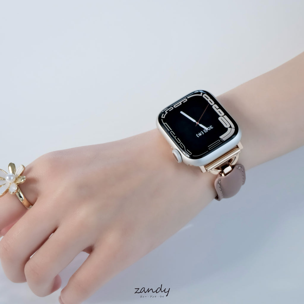 【レザーバックルブレスバンド】アップルウォッチバンド  レザーベルト Apple Watch