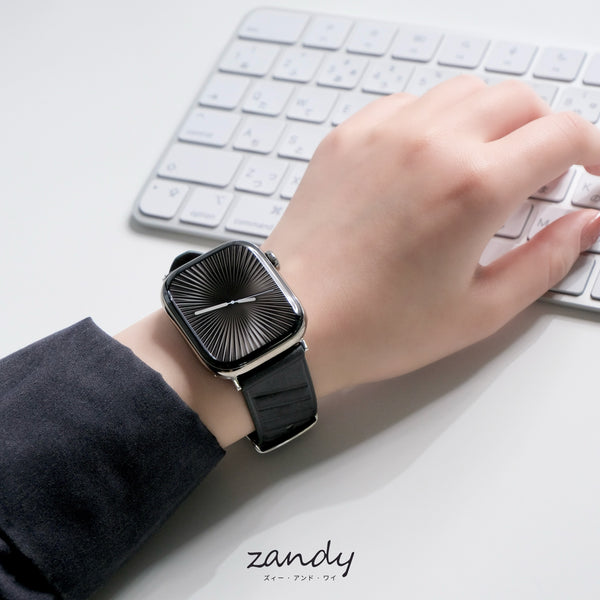 【ストライプバンド】 B062 アップルウォッチバンド ナイロン レザーベルト Apple Watch