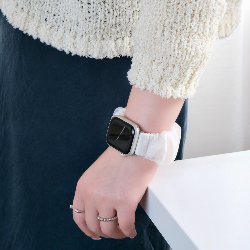 【シアーシフォンシュシュバンド】B073 アップルウォッチバンド シュシュベルト Apple Watch