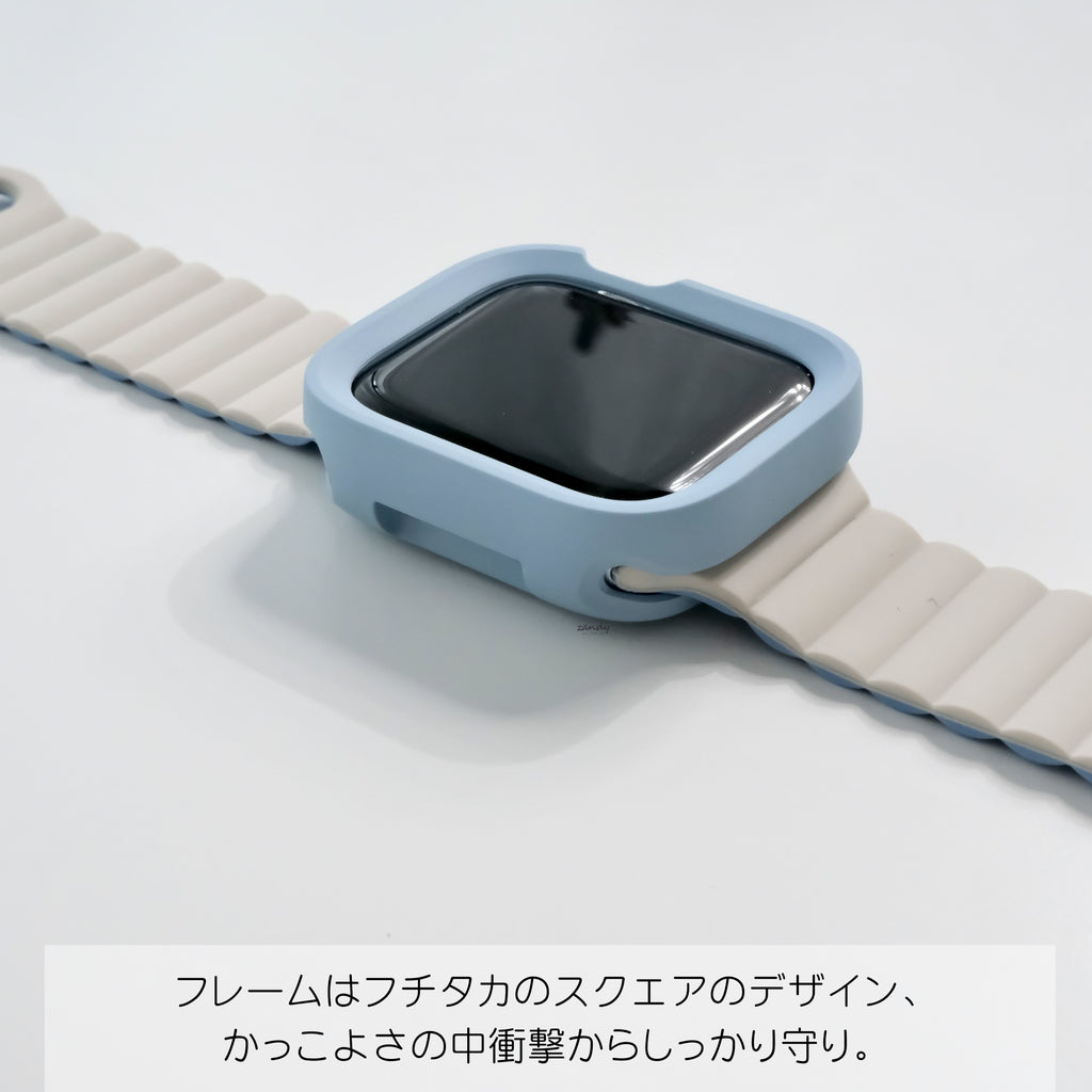 マット新色！【スクエアソフトフレーム】C001 アップルウォッチカバー ソフトフレーム Apple Watch