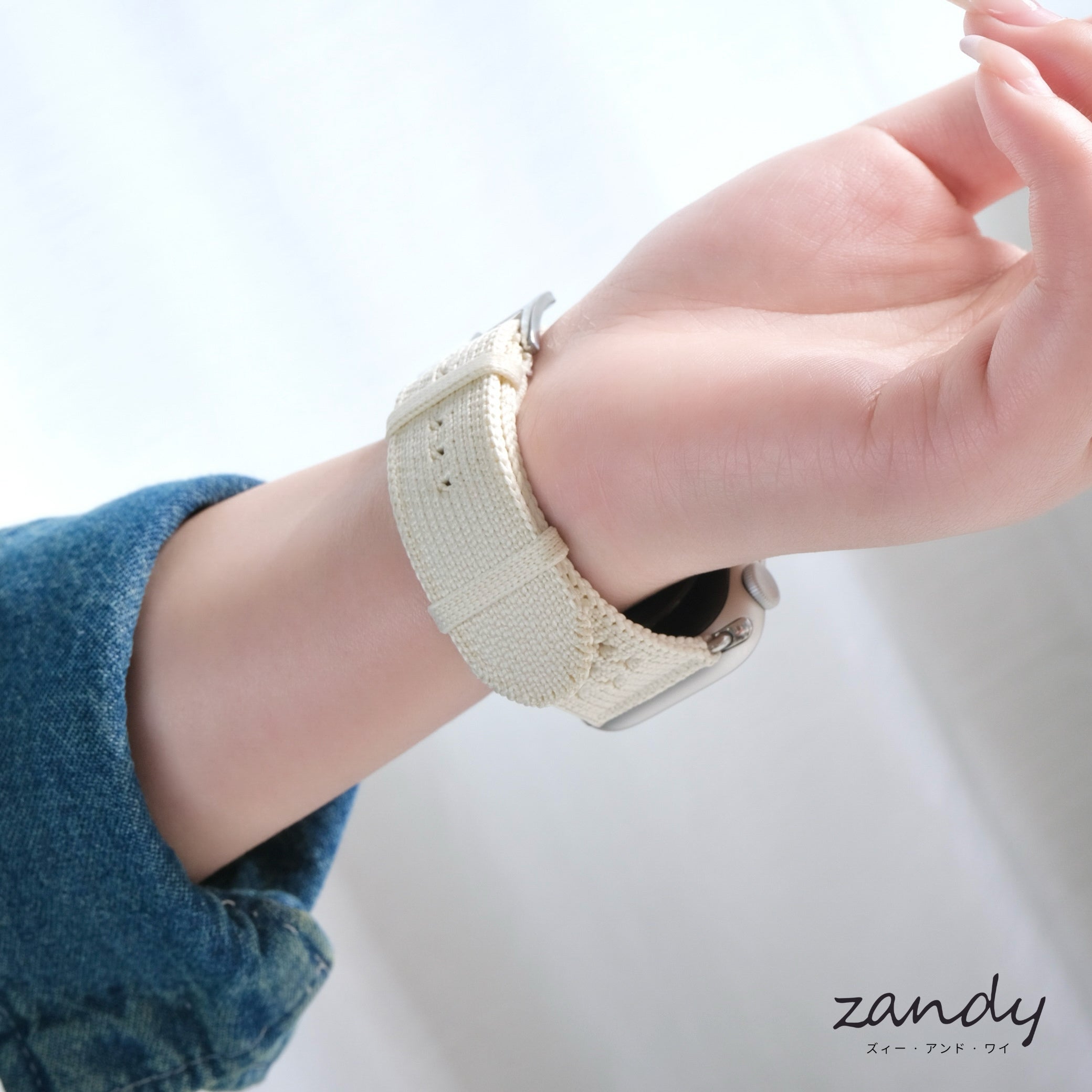【クロシェ風ブレイドバンド】B077 アップルウォッチバンド ナイロンベルト Apple Watch