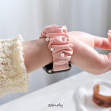 【パールグロウシュシュバンド】B074アップルウォッチバンド シュシュベルト Apple Watch