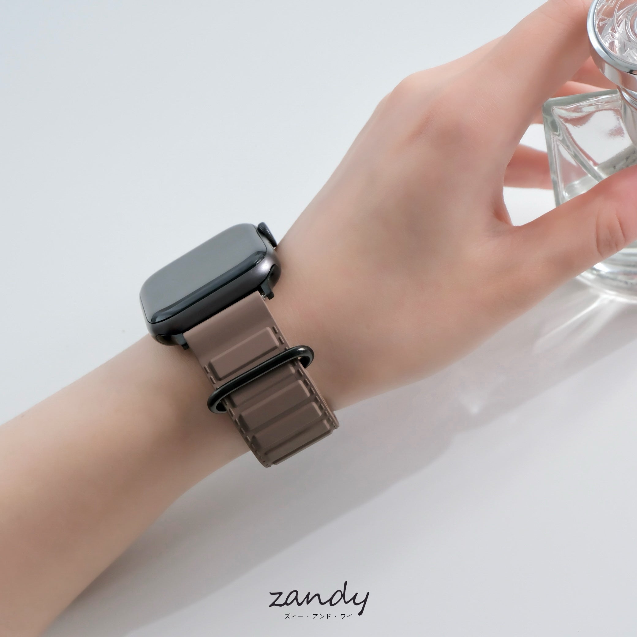 【メタリックシリコンループ②】アップルウォッチバンド マグネットシリコンベルト Apple Watch