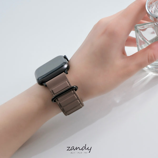 【メタリックシリコンループ②】アップルウォッチバンド マグネットシリコンベルト Apple Watch