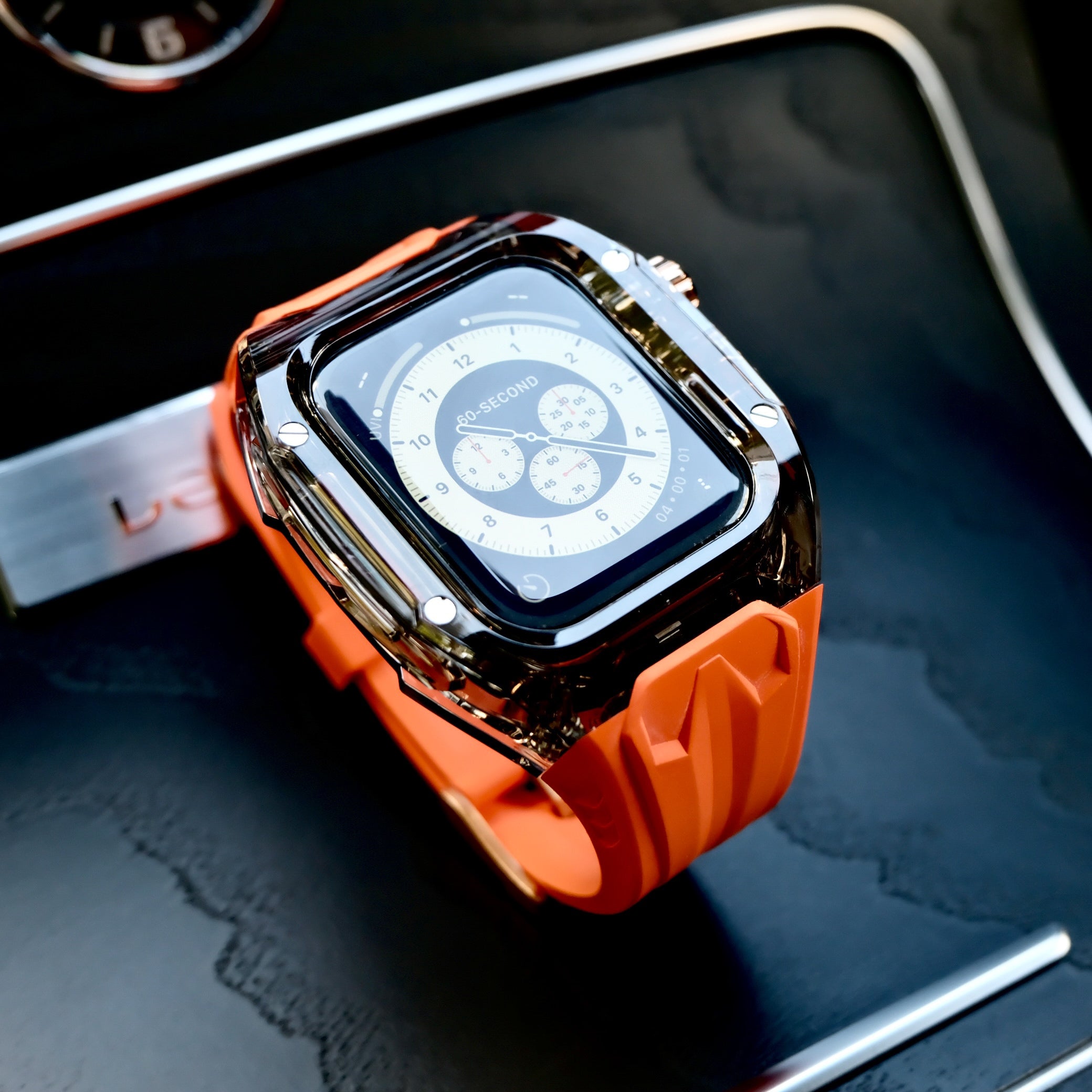 【クリア×TPU一体式バンド】クリアケース+TPUベルト クリア一体式ベルト Apple Watch