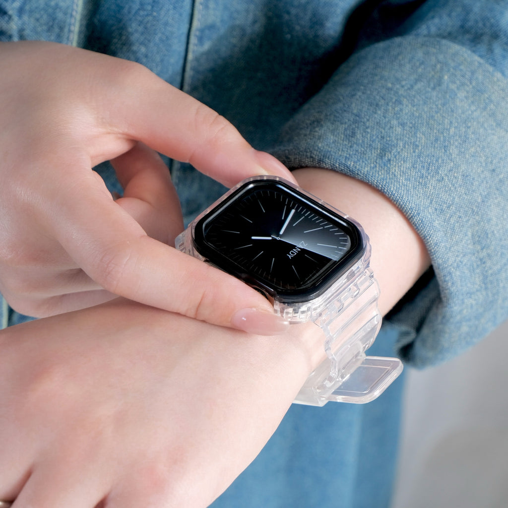 【エアクリアケース一体式バンド】A015 アップルウォッチバンド 一体式ベルト Apple Watch 10/11専用モデル