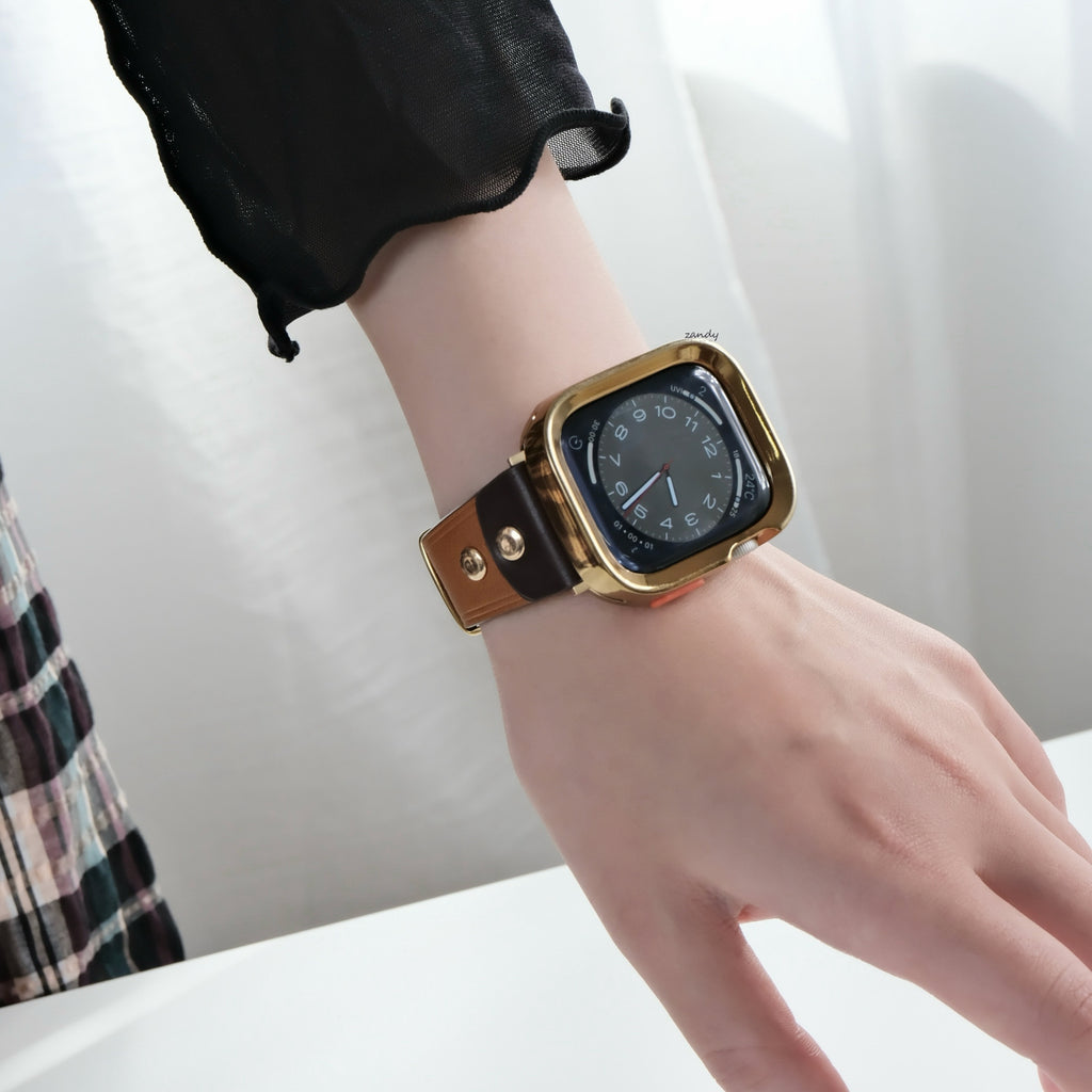 メッキタイプ！【スクエアソフトフレームケース】アップルウォッチカバー ソフトフレーム Apple Watch