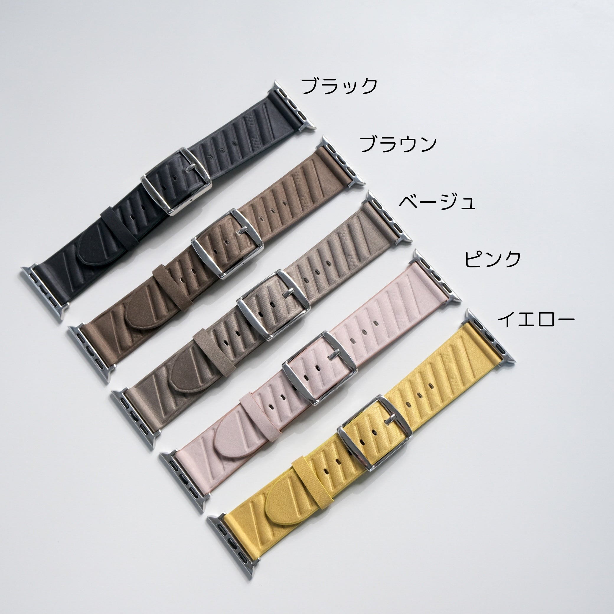 【ストライプバンド】 B062 アップルウォッチバンド ナイロン レザーベルト Apple Watch