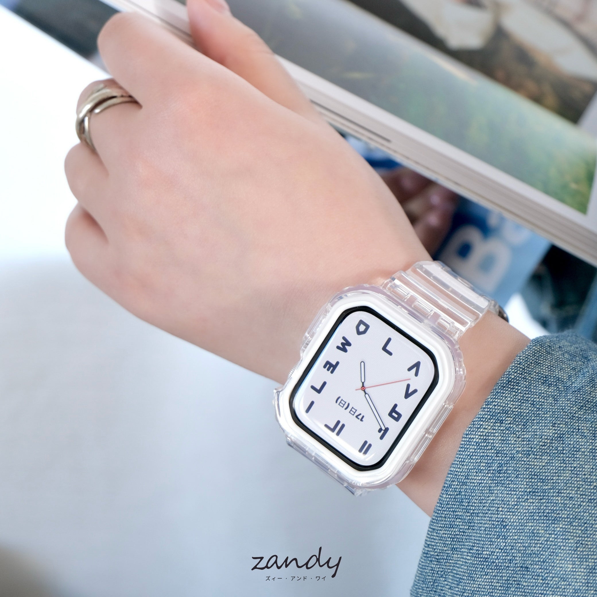 【エアクリアケース一体式バンド】A015 アップルウォッチバンド 一体式ベルト Apple Watch 10/11専用モデル