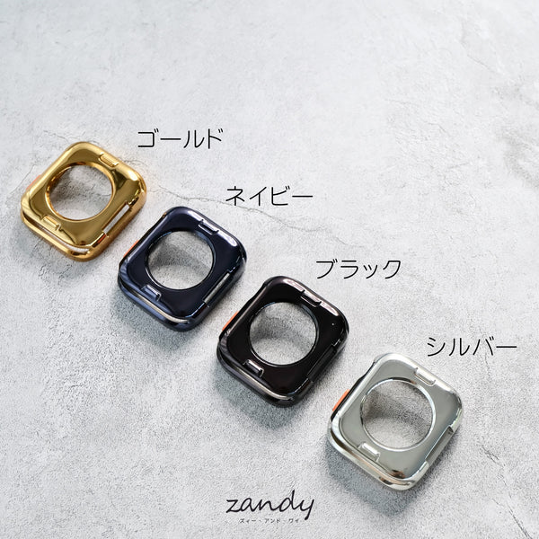 メッキタイプ！【スクエアソフトフレームケース】アップルウォッチカバー ソフトフレーム Apple Watch