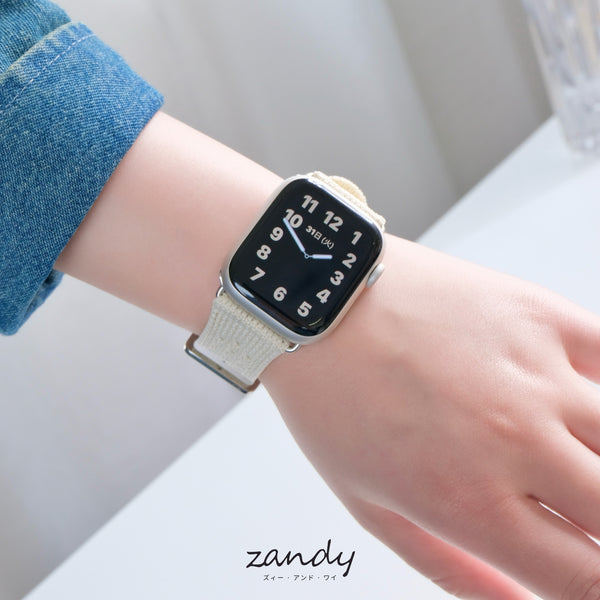 【クロシェ風ブレイドバンド】B077 アップルウォッチバンド ナイロンベルト Apple Watch