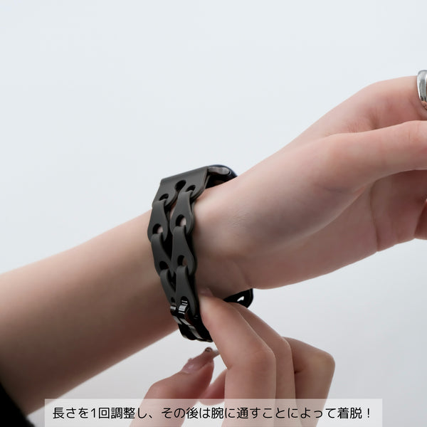 【チェーン風シリコンバンド】アップルウォッチバンド シリコンベルト Apple Watch