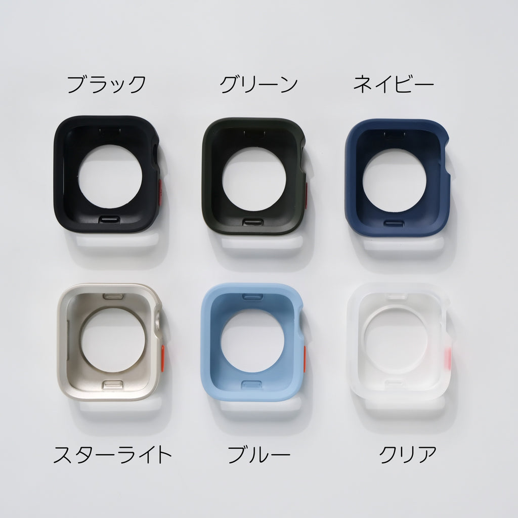【スクエアソフトフレームケース】アップルウォッチカバー ソフトフレーム Apple Watch