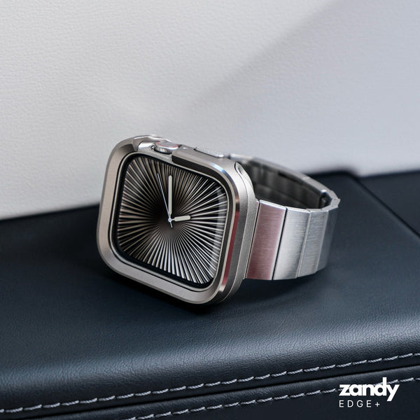 《EDGE+》【SET】B065/C006  Apple Watch エフォートレスブレスバンドSV＋メタルダブルフレームケースTG