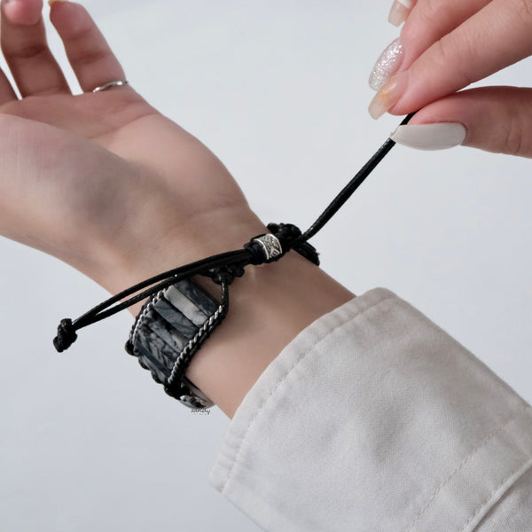 【ストーンブレスレットバンド】アップルウォッチバンド 天然石ブレスレット ハンドメイドベルト  Apple Watch