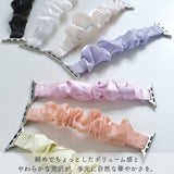 【サテンシュシュバンド】B075 アップルウォッチバンド シュシュベルト Apple Watch