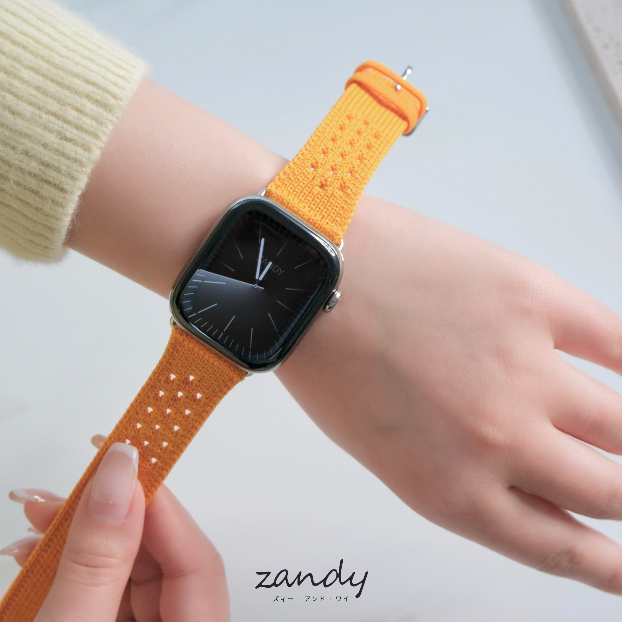 【クロシェ風ブレイドバンド】B077 アップルウォッチバンド ナイロンベルト Apple Watch