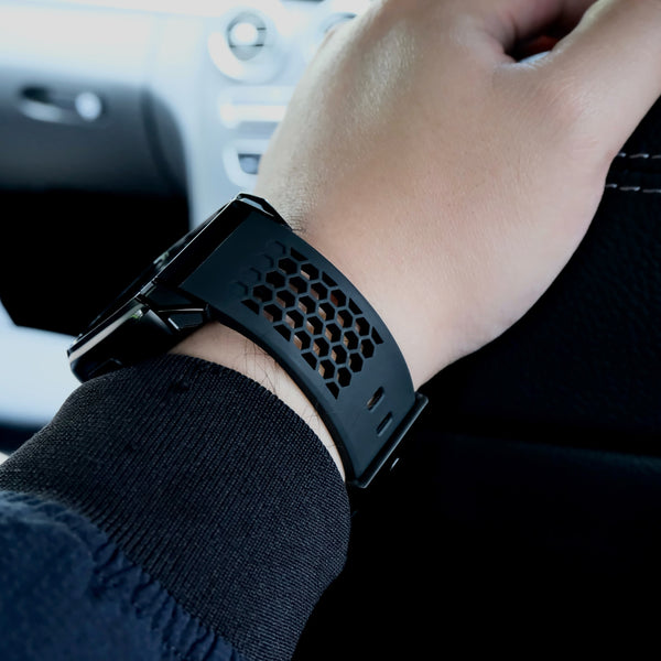 【ステンレスフレーム&TPU一体式バンド】ステンレスケース+TPUベルト 一体式ベルト Apple Watch