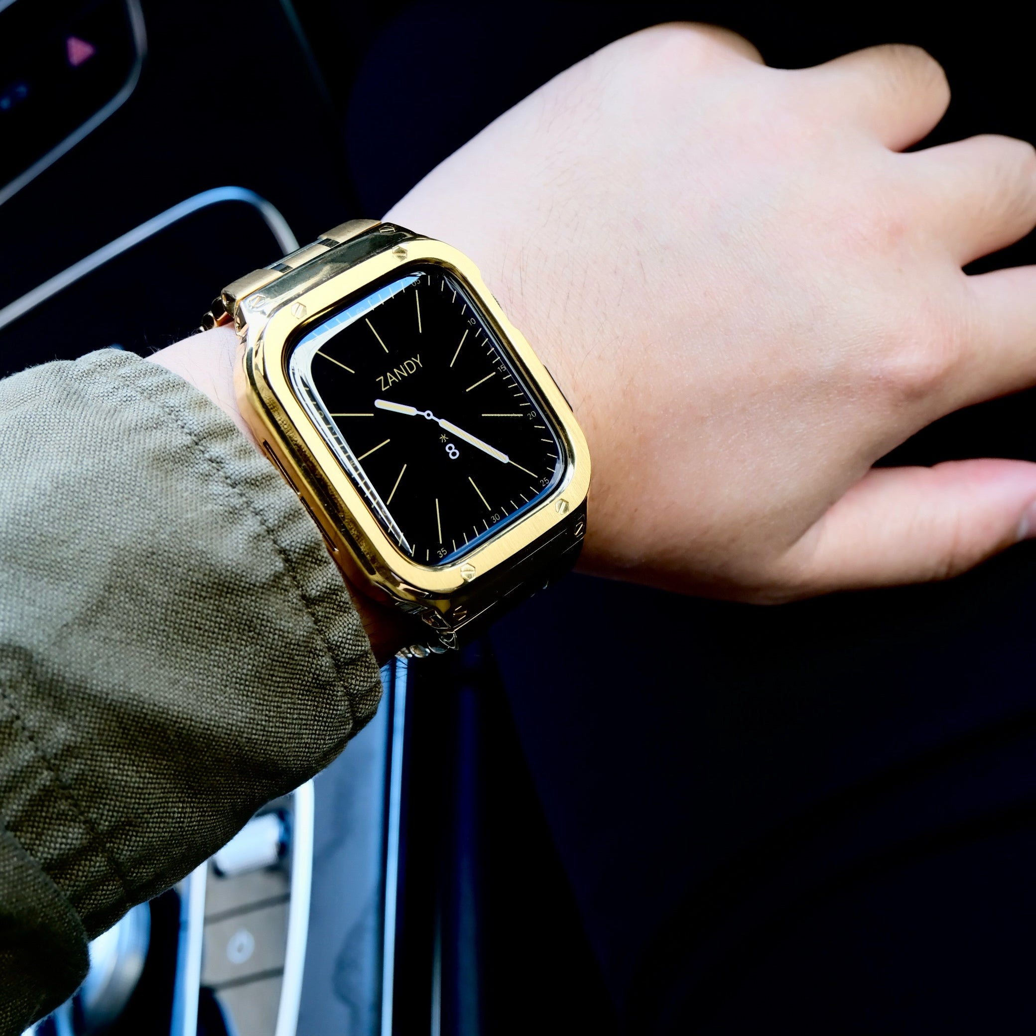 【ステンレス一体式バンド】ステンレスケース+ステンレスベルト一体式  Apple Watch