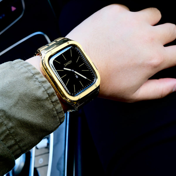 【ステンレス一体式バンド】ステンレスケース+ステンレスベルト一体式  Apple Watch
