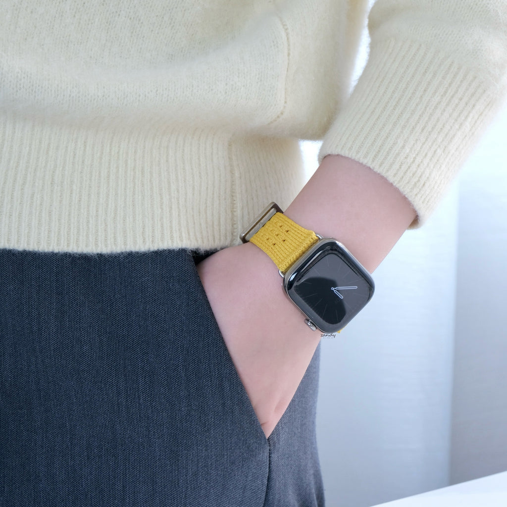 【クロシェ風ブレイドバンド】B077 アップルウォッチバンド ナイロンベルト Apple Watch