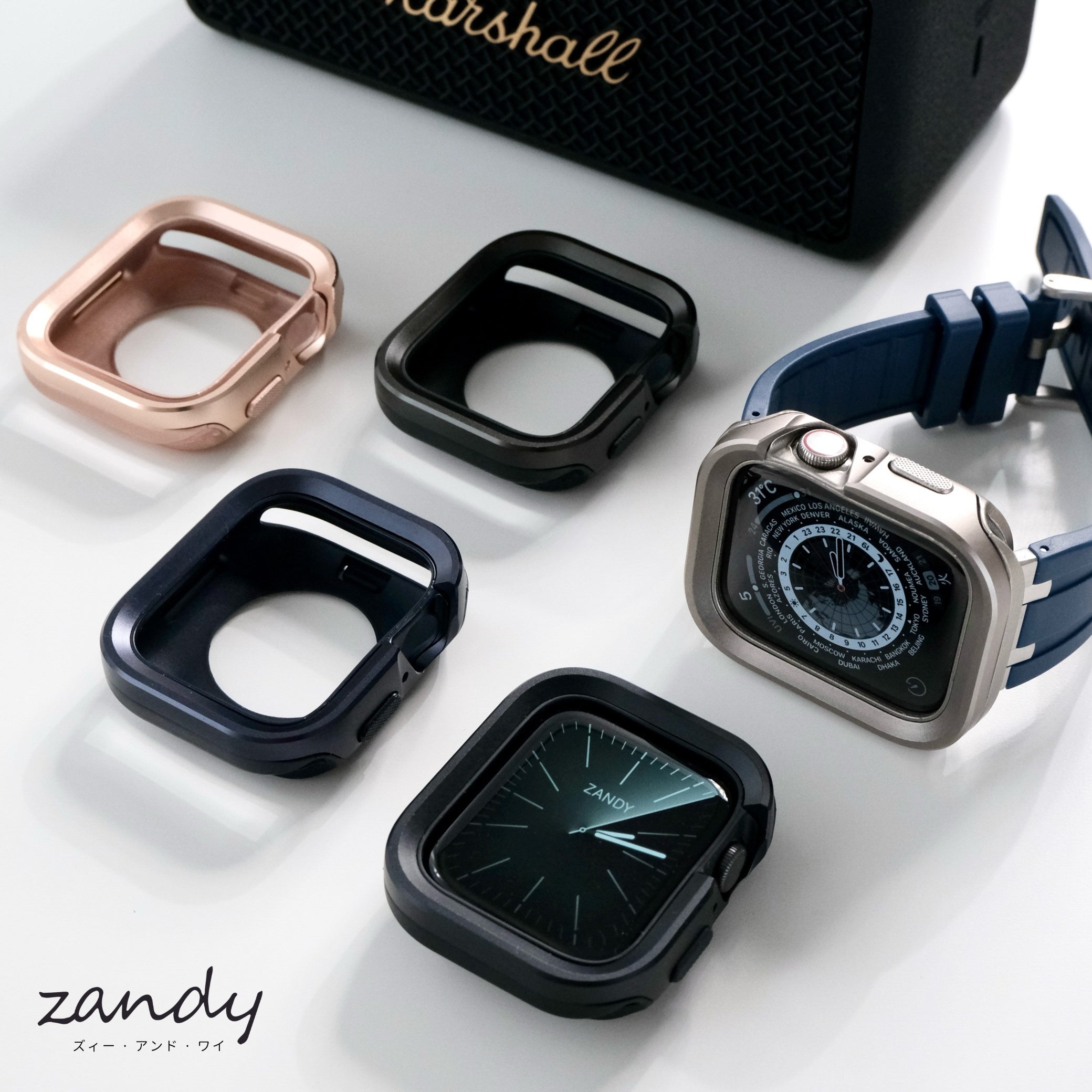 【メタルダブルフレームケース】アップルウォッチカバー メタル&TPU二重フレームケース Apple Watch メイン画像