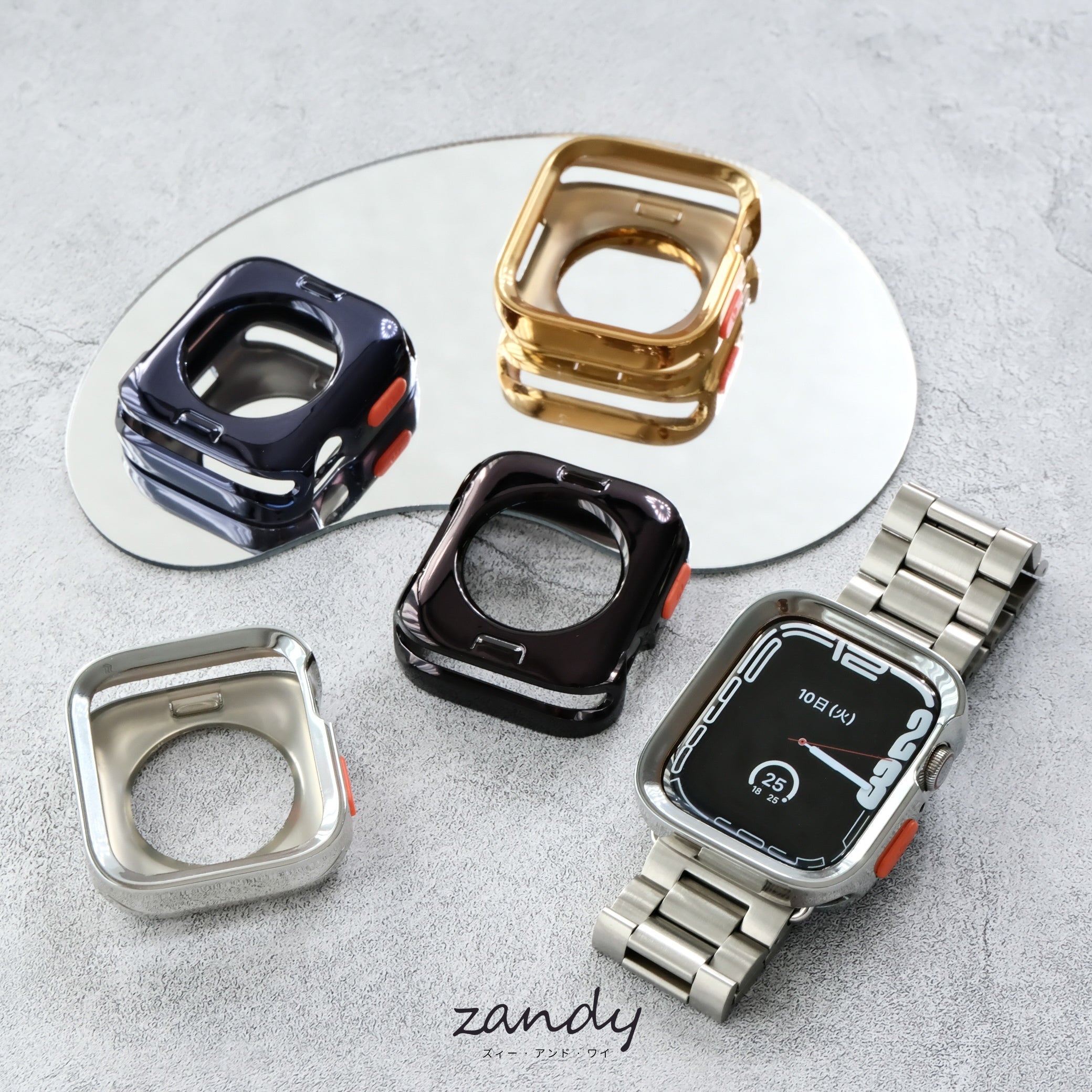 メッキタイプ！【スクエアソフトフレームケース】アップルウォッチカバー ソフトフレーム Apple Watch メイン画像