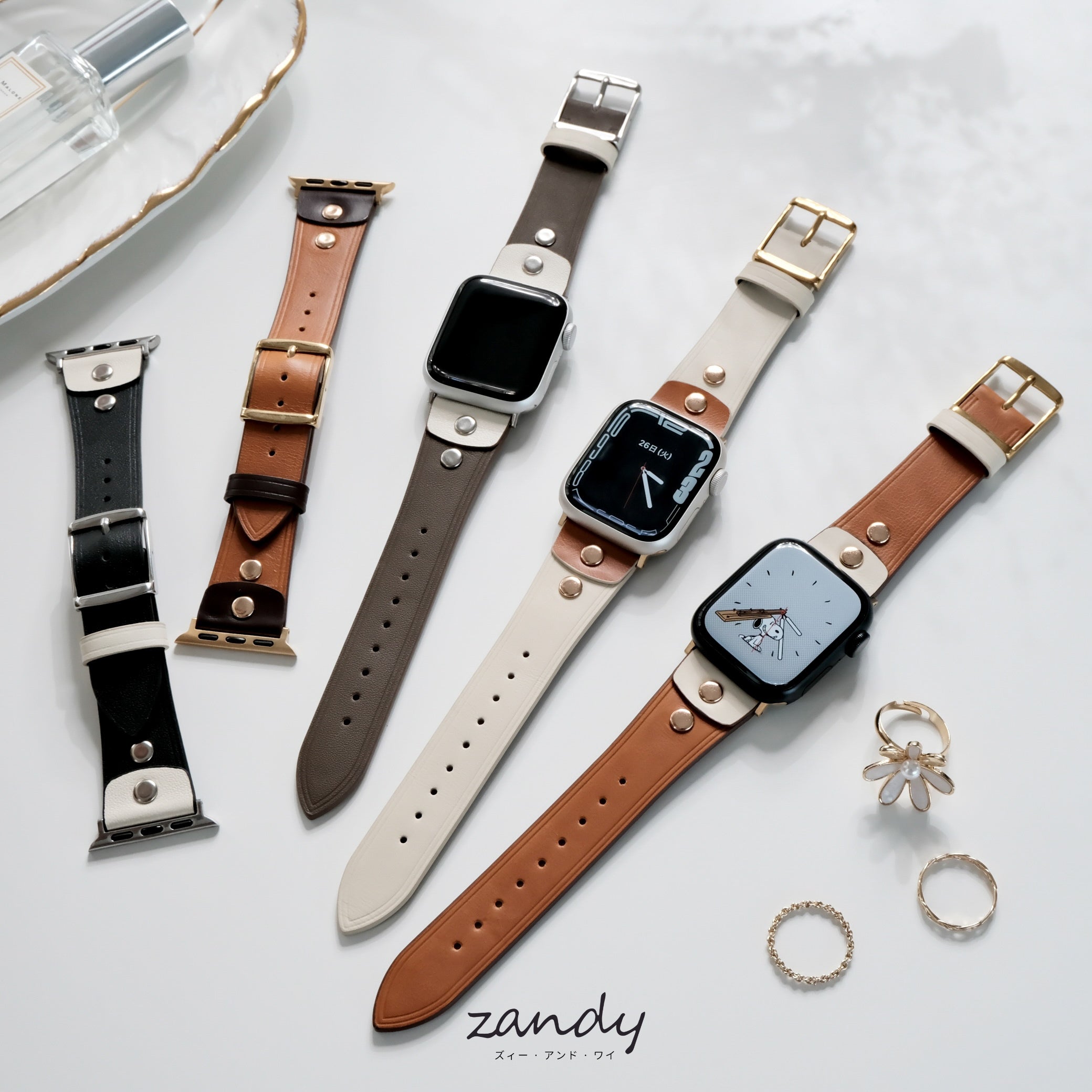 【ツートンレザーバンド】アップルウォッチバンド  レザーベルト Apple Watch メイン画像