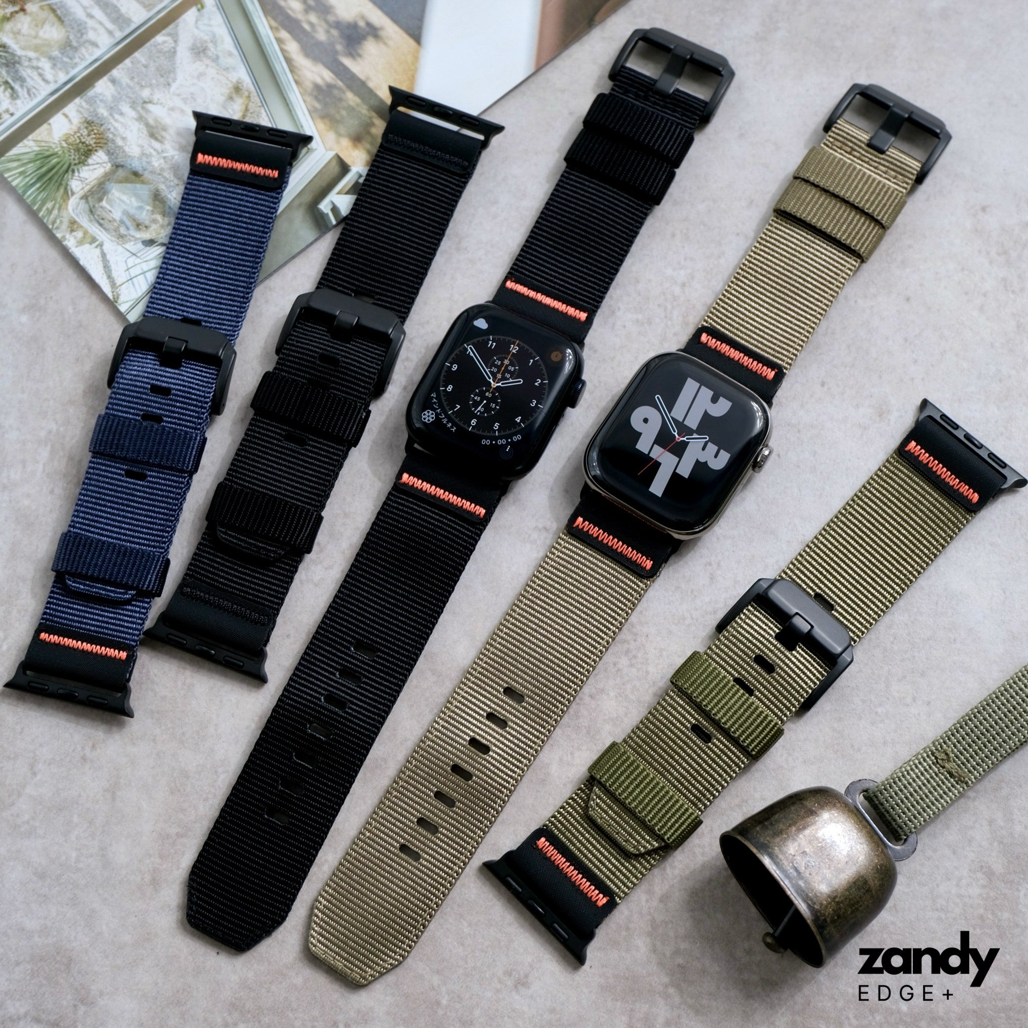 EDGE+【ミッションナイロンバンド】B078 アップルウォッチバンド ナイロンベルト アウトドア Apple Watch