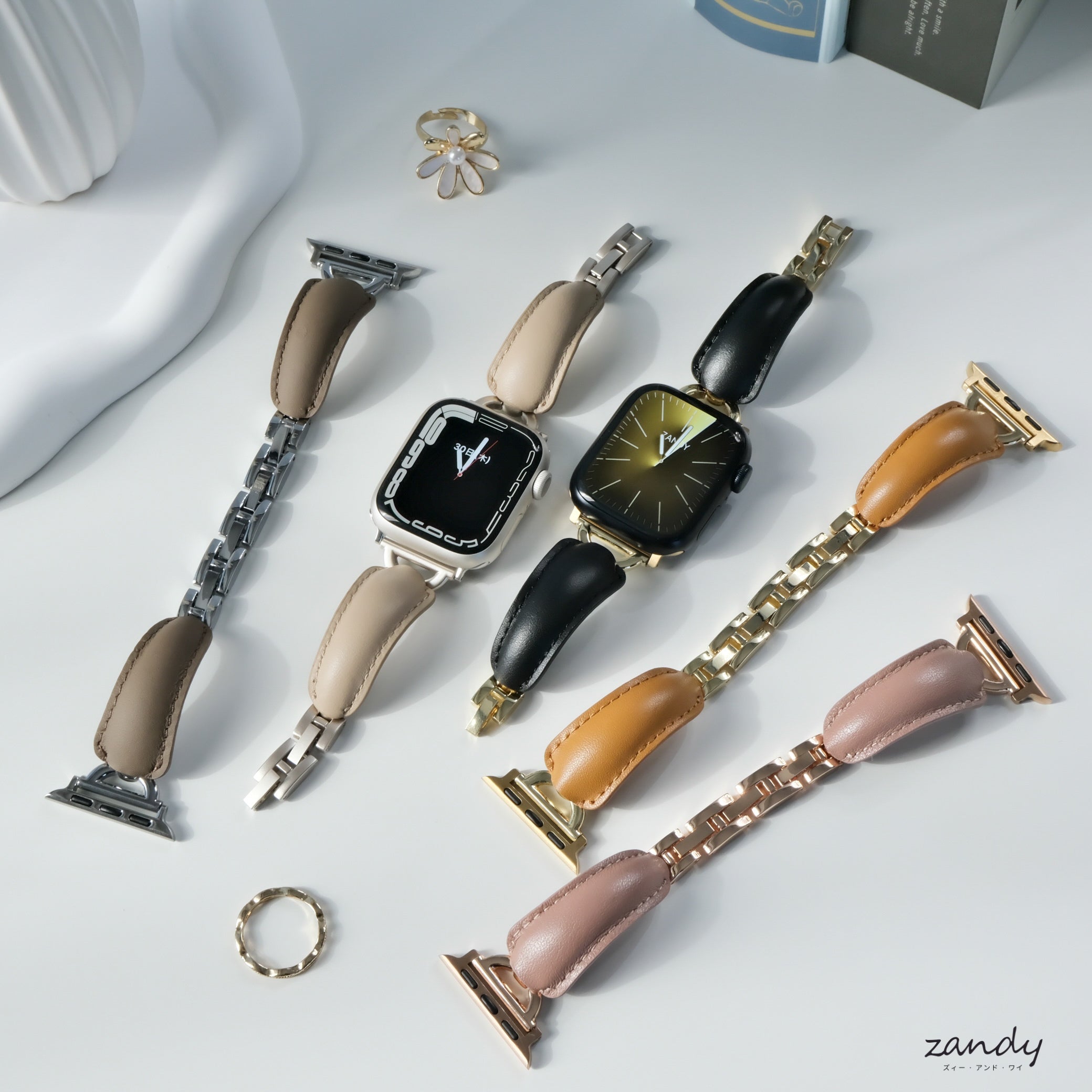 【レザーバックルブレスバンド】アップルウォッチバンド  レザーベルト Apple Watch メイン画像