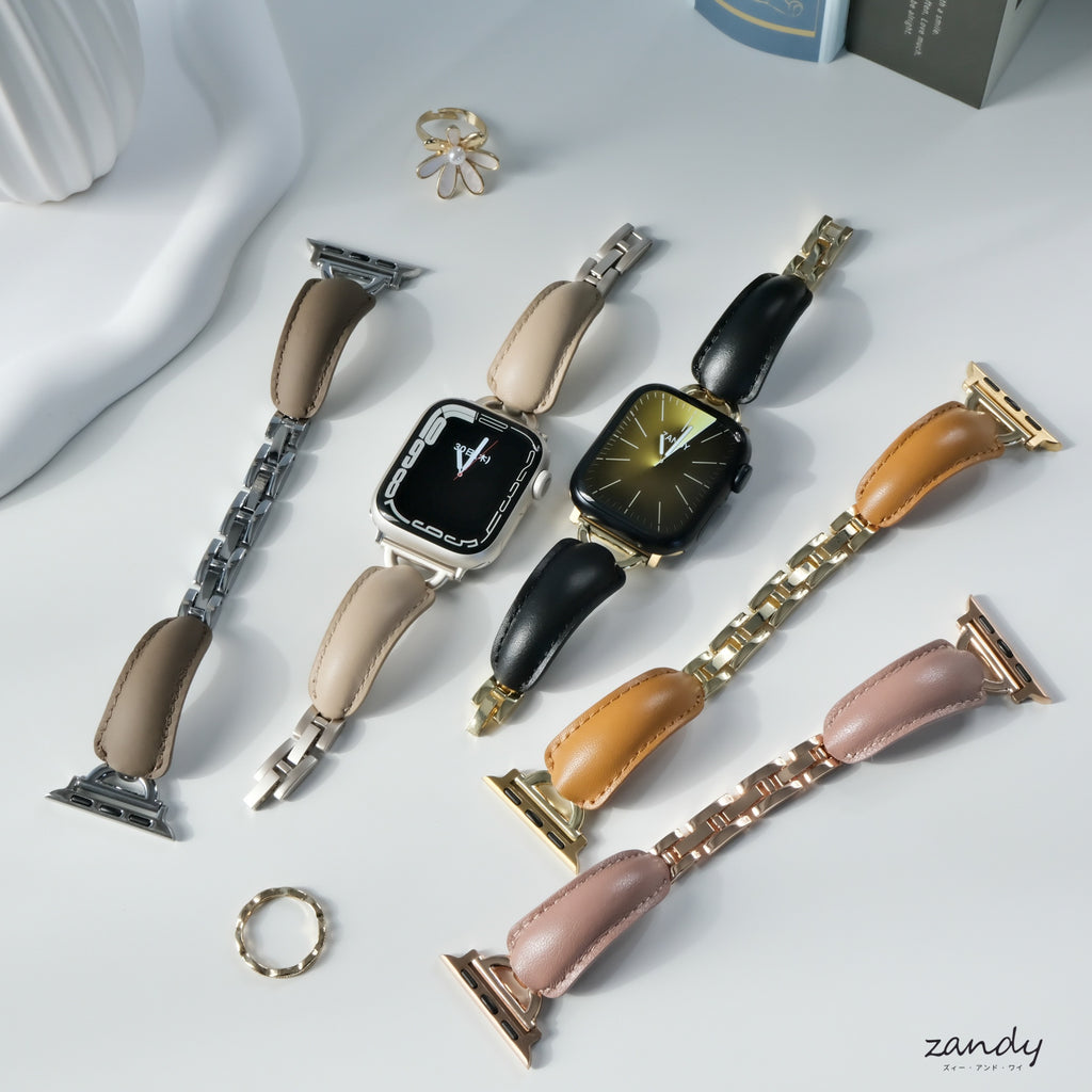 【レザーバックルブレスバンド】アップルウォッチバンド  レザーベルト Apple Watch