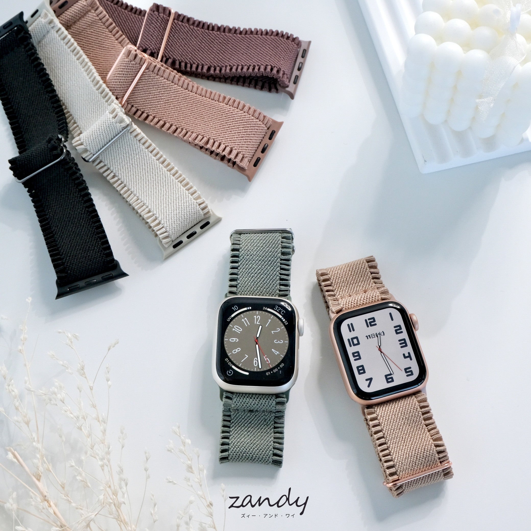【プリーツナイロンループ】アップルウォッチバンド ナイロンベルト Apple Watch メイン画像